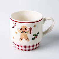 KSP Christmas Tradition 'Gingerbread & Tree' Ceramic Mug - Set of 2