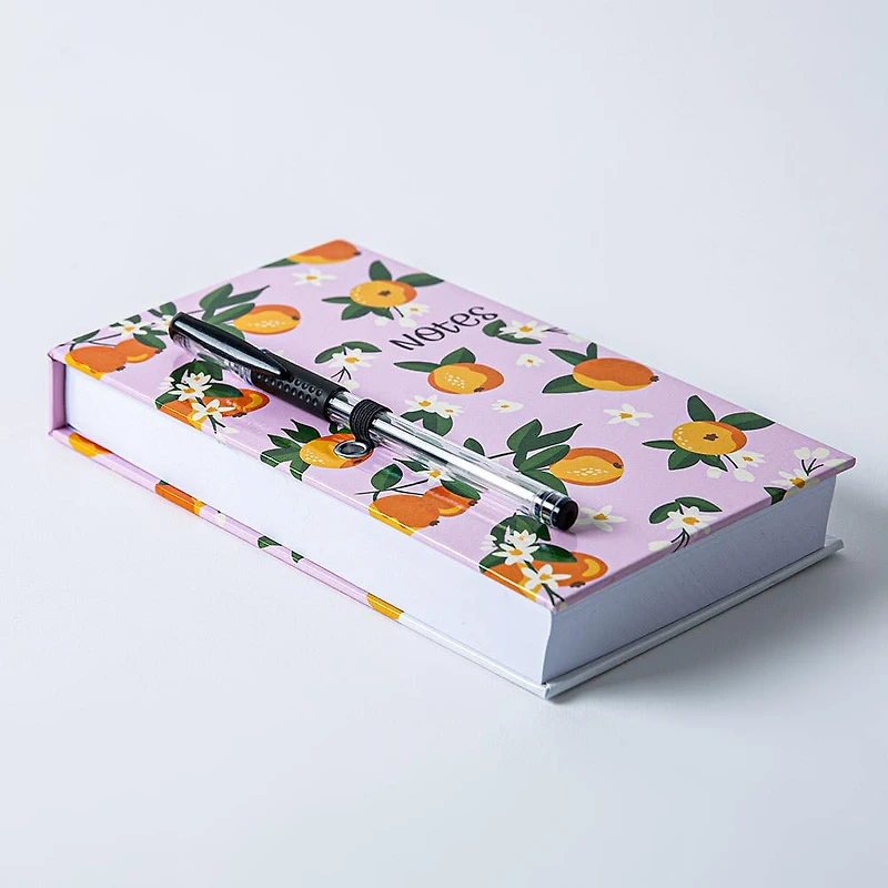 Peach Memo 'Oranges/Diamond/Floral Bird' Notepad with Pen (Asstd.)