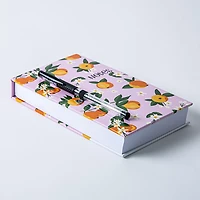 Peach Memo 'Oranges/Diamond/Floral Bird' Notepad with Pen (Asstd.)