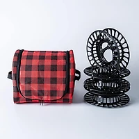 KSP Christmas Soft Storage 'Buffalo Check' Fabric Lights Bag