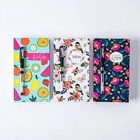 Peach Memo 'Fruit/Bird/Floral' Notepad with Pen (Asstd.)