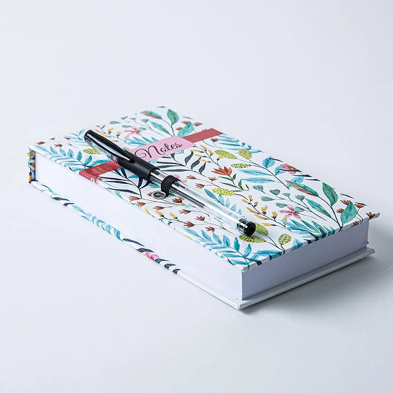 Peach Memo 'Green Chevron/Floral/Celestial' Notepad with Pen (Asstd.)