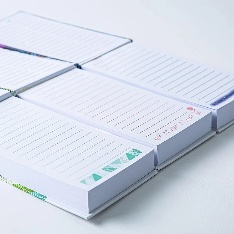 Peach Memo 'Green Chevron/Floral/Celestial' Notepad with Pen (Asstd.)