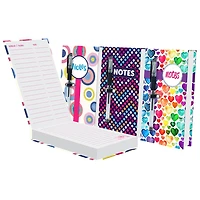 Peach Memo 'Circles/Chevron Dots/Hearts' Notepad with Pen (Asstd.)