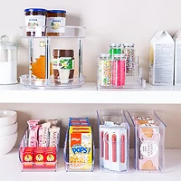 iDesign Linus Pantry Organizer 2-Tier Cabinet Turntable 9" dia x 8" H