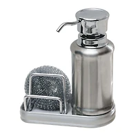 iDesign York Ergo Soap Pump & Scrubby Centre (Stainless Steel)
