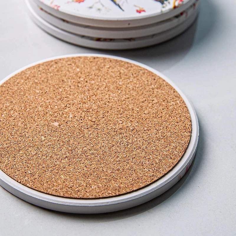 KSP Ceramica 'Oiseaux' Printed Ceramic Coaster - Set/4