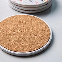 KSP Ceramica 'Oiseaux' Printed Ceramic Coaster - Set/4