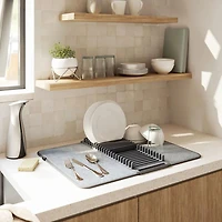 Umbra Udry Microfibre Drying Mat with Rack - Charcoal (24x18")