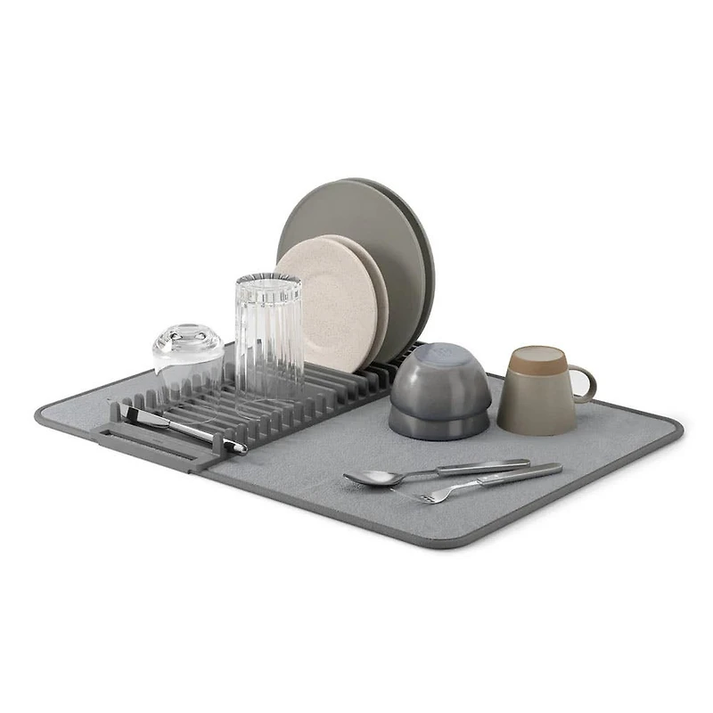 Umbra Udry Microfibre Drying Mat with Rack - Charcoal (24x18")