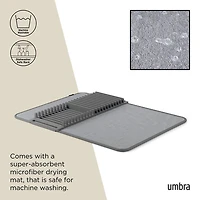 Umbra Udry Microfibre Drying Mat with Rack - Charcoal (24x18")