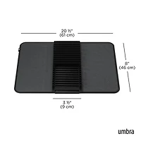 Umbra Udry Microfibre Drying Mat with Rack - Black (24x18")