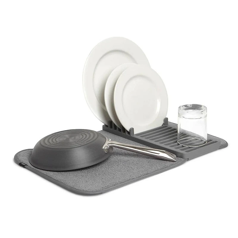 Umbra Udry Mini Microfibre Drying Mat w/Rack (Charcoal)