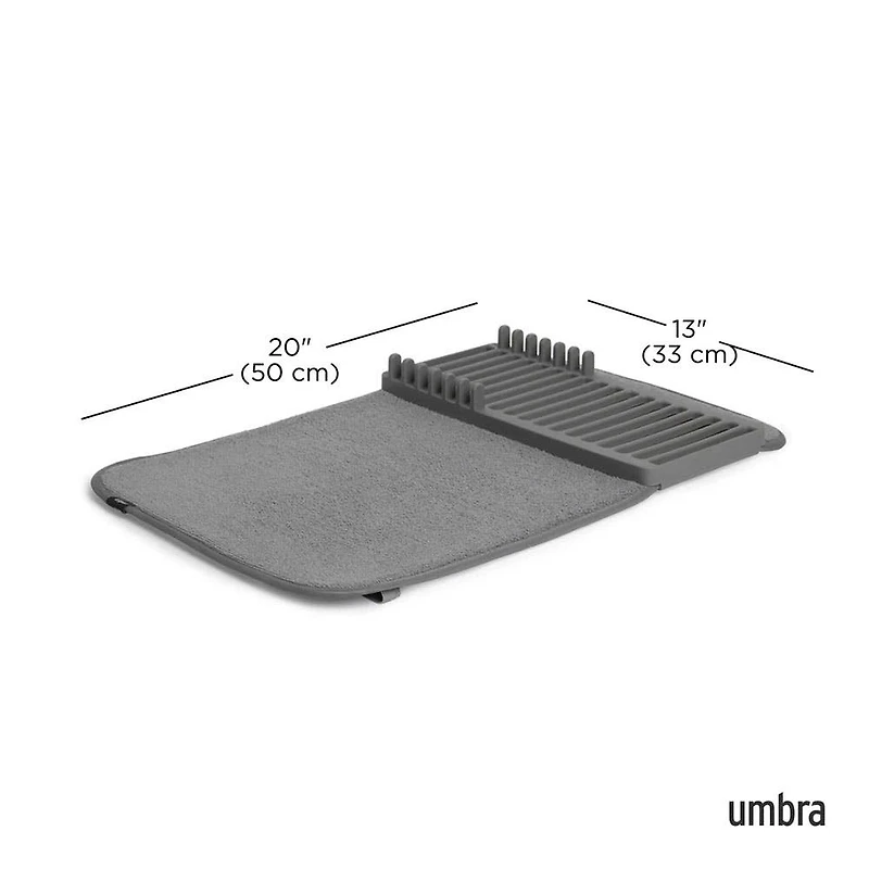 Umbra Udry Mini Microfibre Drying Mat w/Rack (Charcoal)