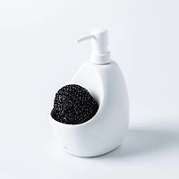 Umbra Joey Ceramic Soap Pump with Scrubber (White)