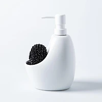 Umbra Joey Ceramic Soap Pump with Scrubber (White)