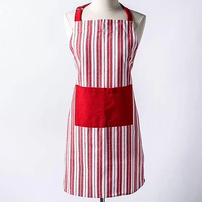 KSP Classic Stripe 100% Cotton Apron (Red/White)
