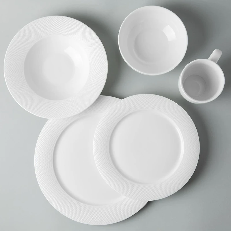 A La Carte 'Diamond' Porcelain Cereal Bowl (White)