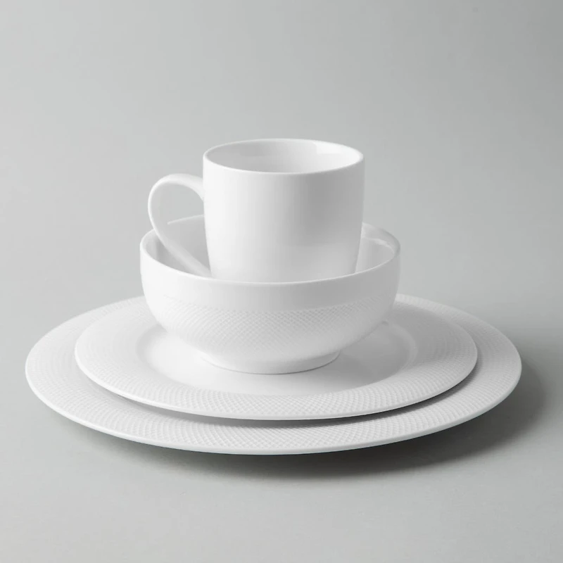 A La Carte 'Diamond' Porcelain Cereal Bowl (White)