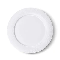 A La Carte 'Diamond' Porcelain Dinner Plate (White)