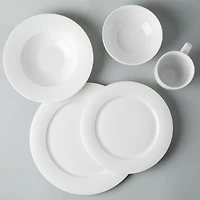 A La Carte 'Diamond' Porcelain Dinner Plate (White)