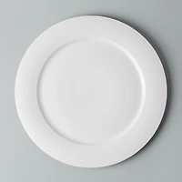 A La Carte 'Diamond' Porcelain Dinner Plate (White)