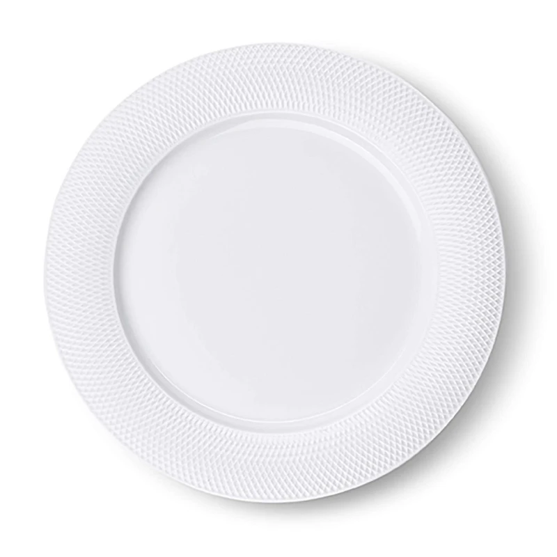 A La Carte 'Diamond' Porcelain Side Plate (White)