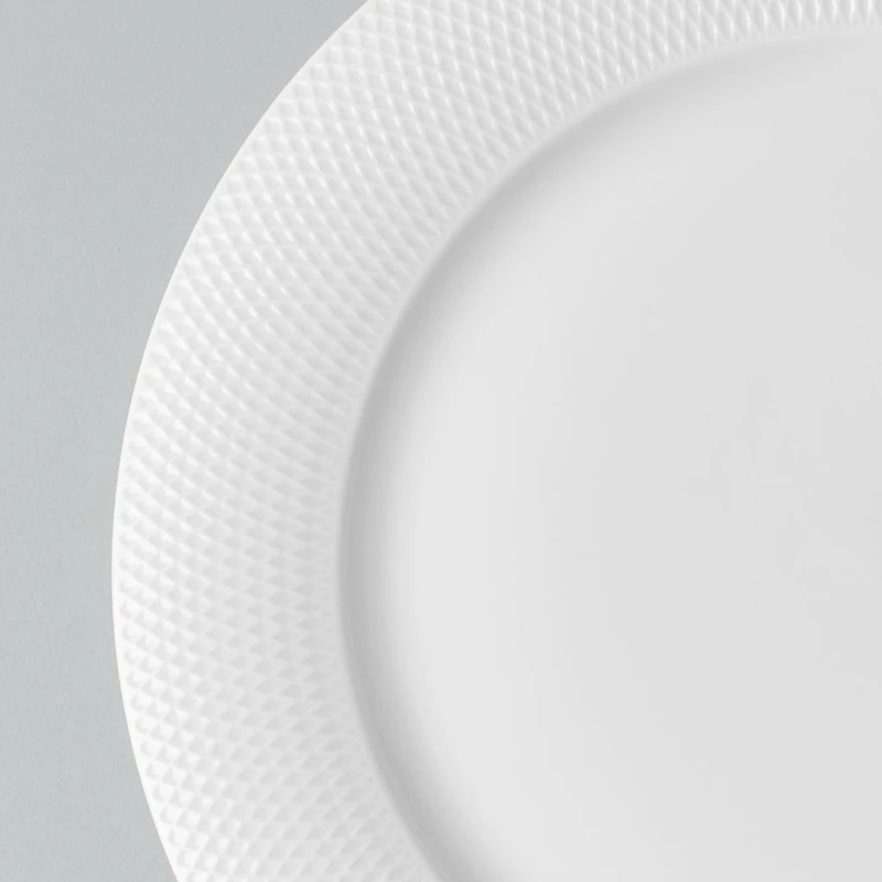 A La Carte 'Diamond' Porcelain Side Plate (White)