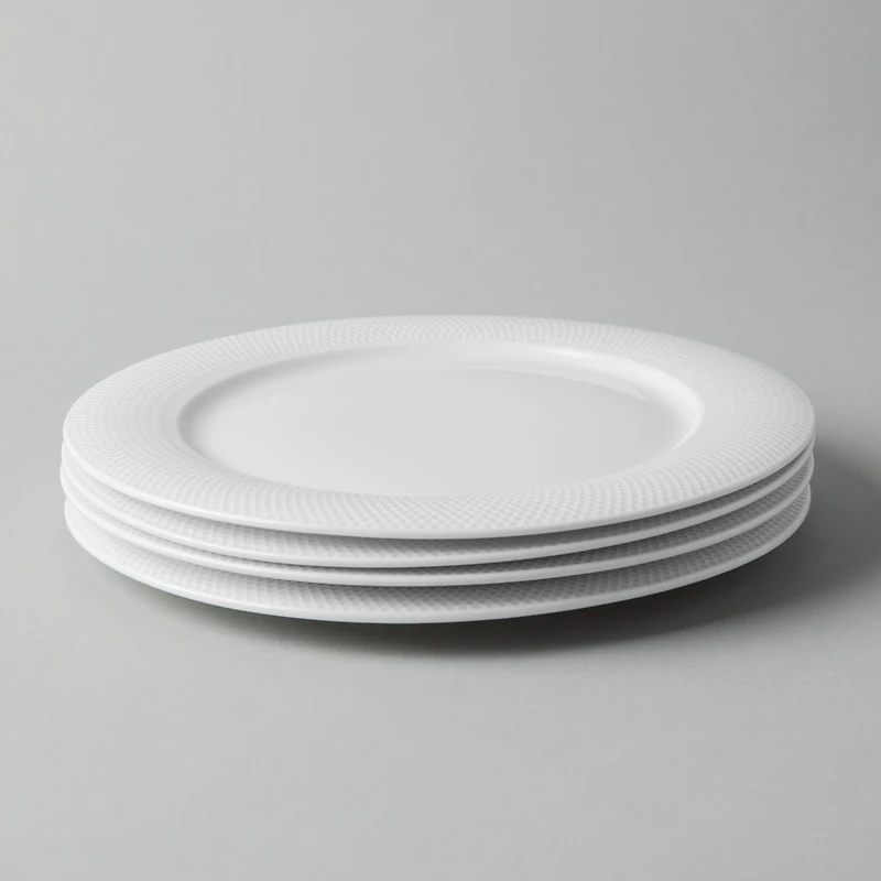 A La Carte 'Diamond' Porcelain Side Plate (White)