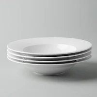 A La Carte 'Diamond' Porcelain Soup- Pasta Plate (White)