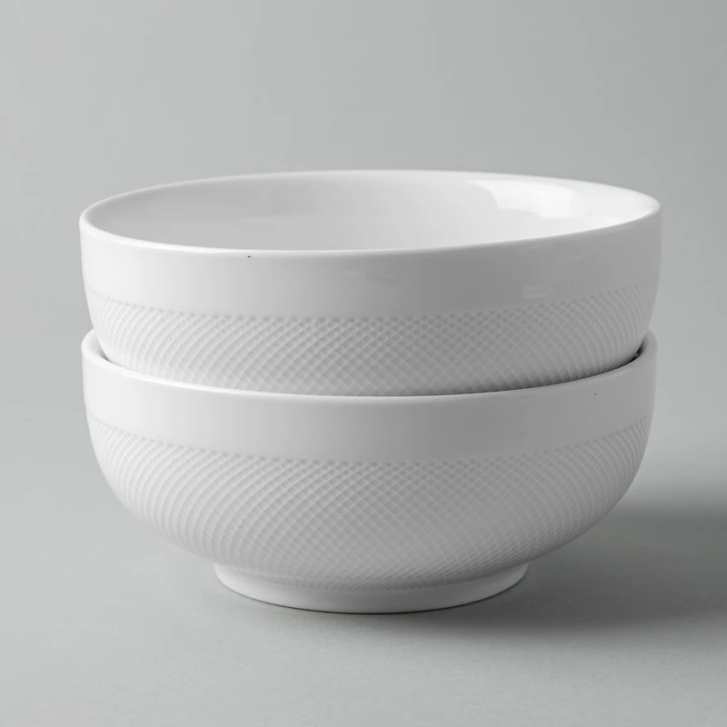 A La Carte 'Diamond' Porcelain Cereal Bowl (White)