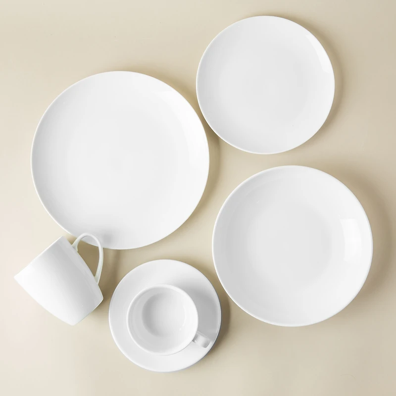 A La Carte 'Ashford Coupe' Porcelain Dinner Plate (White)
