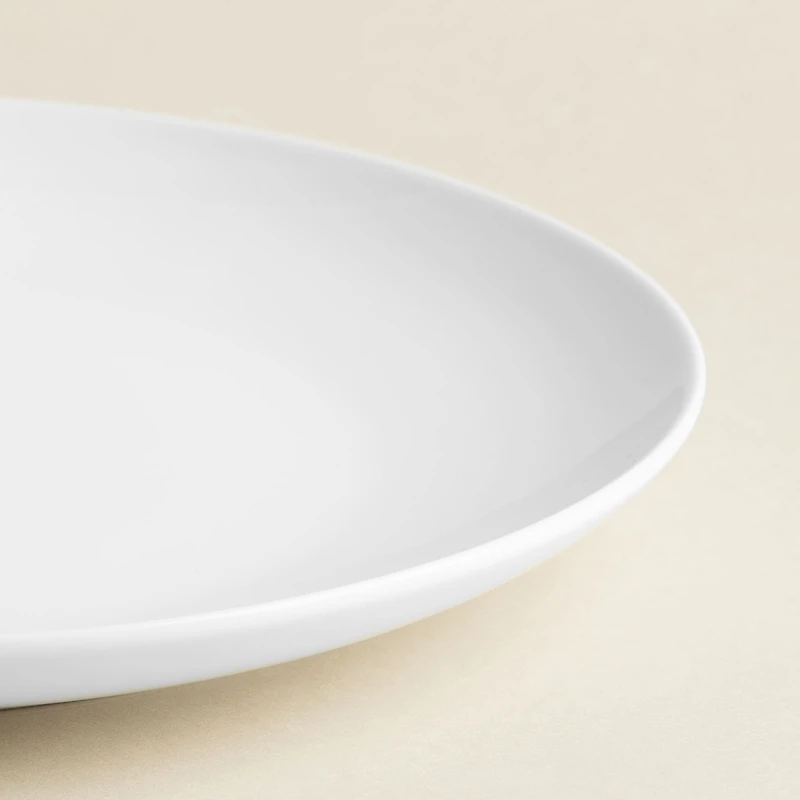 A La Carte 'Ashford Coupe' Porcelain Dinner Plate (White)