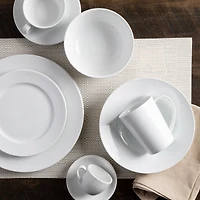 A La Carte 'Oxford' Porcelain Espresso Cup with Saucer 90ml (White)