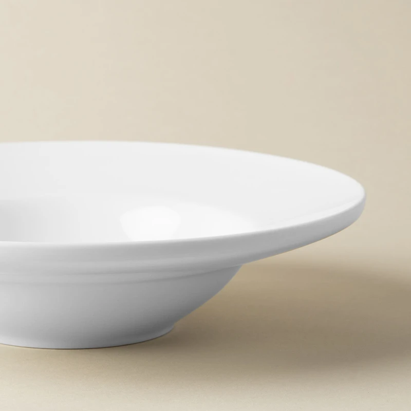 A La Carte 'Oxford' Porcelain Soup- Pasta Plate (White)