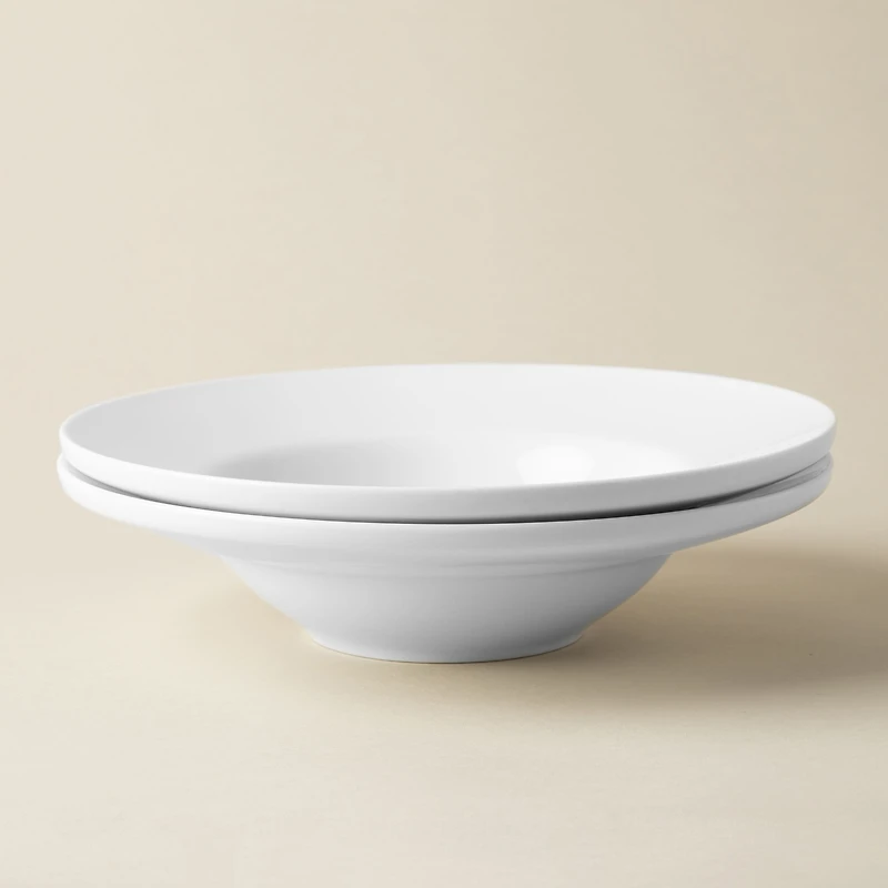 A La Carte 'Oxford' Porcelain Soup- Pasta Plate (White)