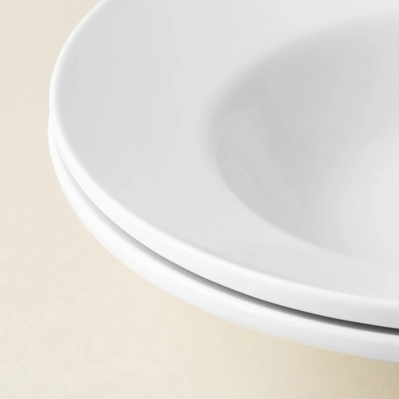 A La Carte 'Oxford' Porcelain Soup- Pasta Plate (White)