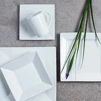 A La Carte 'Essentials' Porcelain Platter 12"sq.  (White)