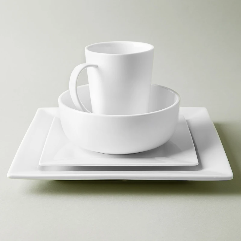 A La Carte 'Essentials' Porcelain Platter 12"sq.  (White)