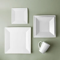 A La Carte 'Essentials' Porcelain Platter 12"sq.  (White)