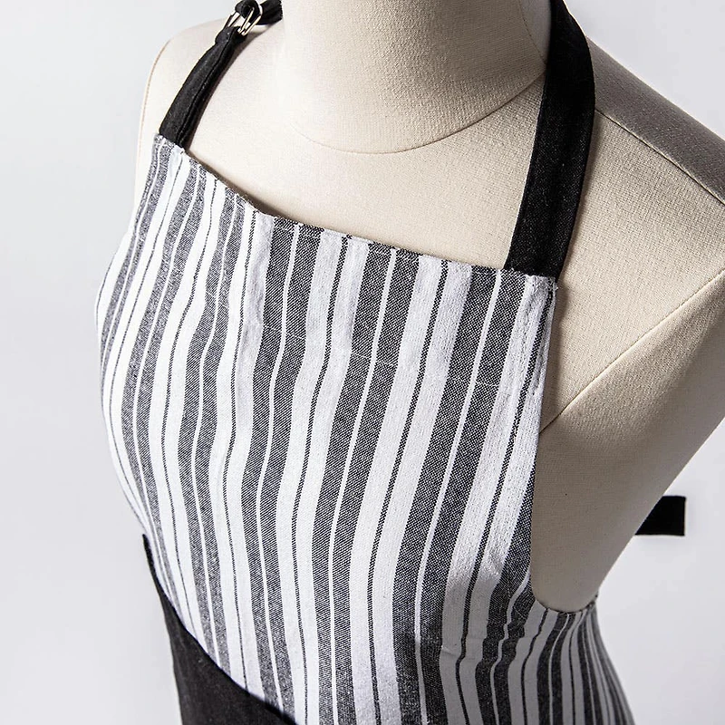 KSP Classic Stripe 100% Cotton Apron (Black)