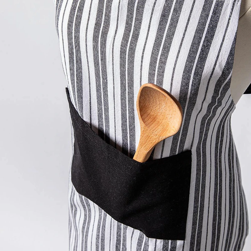 KSP Classic Stripe 100% Cotton Apron (Black)
