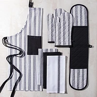 KSP Classic Stripe 100% Cotton Apron (Black)