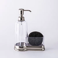 KSP Ashbury Soap Pump Caddy with Scrubby (Nickel)