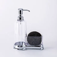 KSP Ashbury Soap Pump Caddy with Scrubby (Chrome)