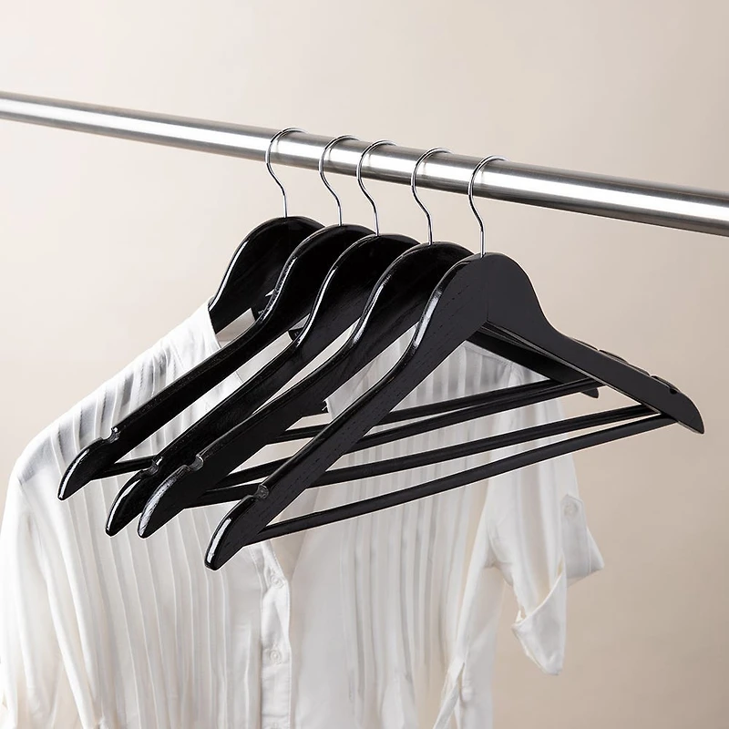 KSP Taylor Wood Hanger - Set of 5 (Black)