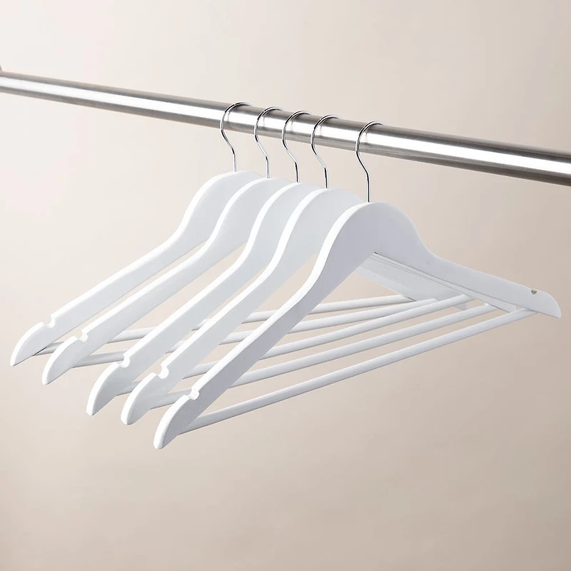 KSP Taylor Wood Hanger - Set of 5 (White)