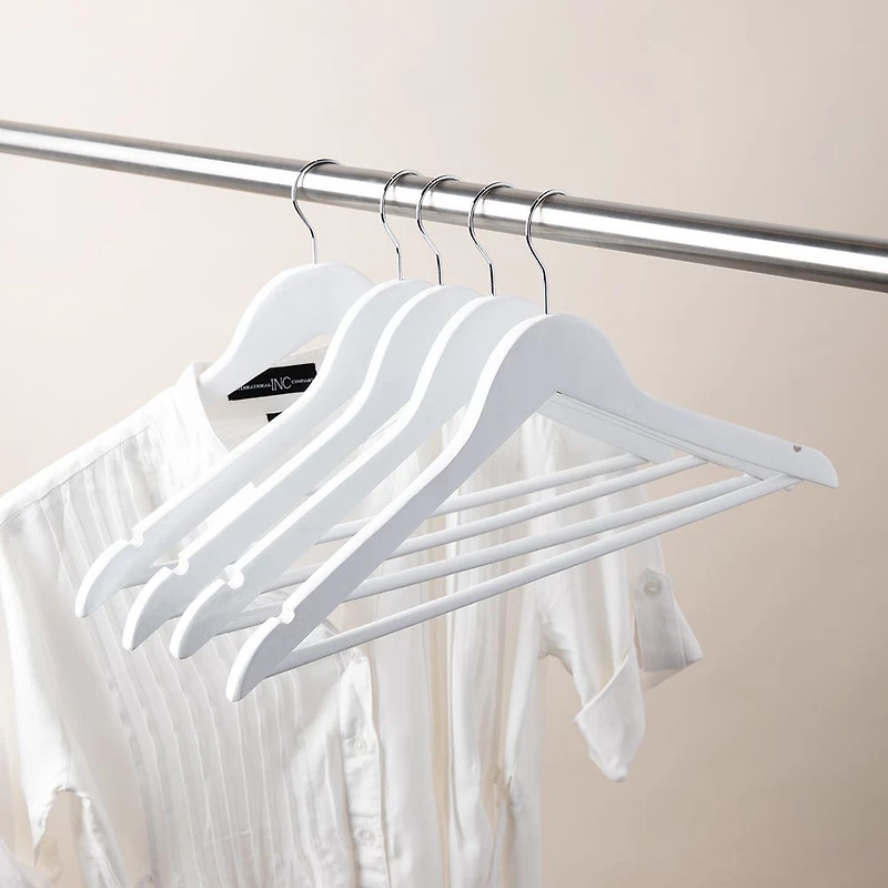 KSP Taylor Wood Hanger - Set of 5 (White)