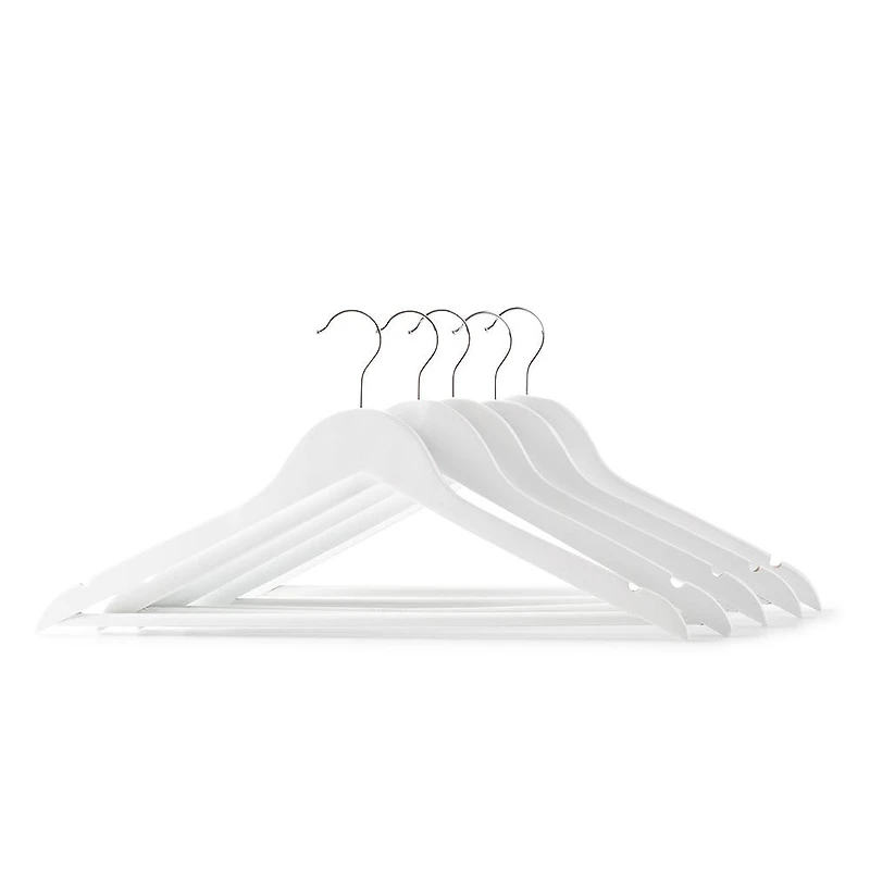 KSP Taylor Wood Hanger - Set of 5 (White)