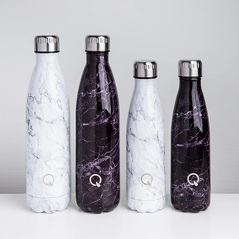 KSP Quench 'Marble' 500ml Double-Wall Water Bottle (White)